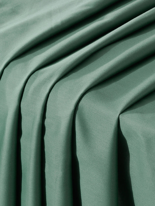 Naksh 300TC Plain Fitted Aqua Green Cotton