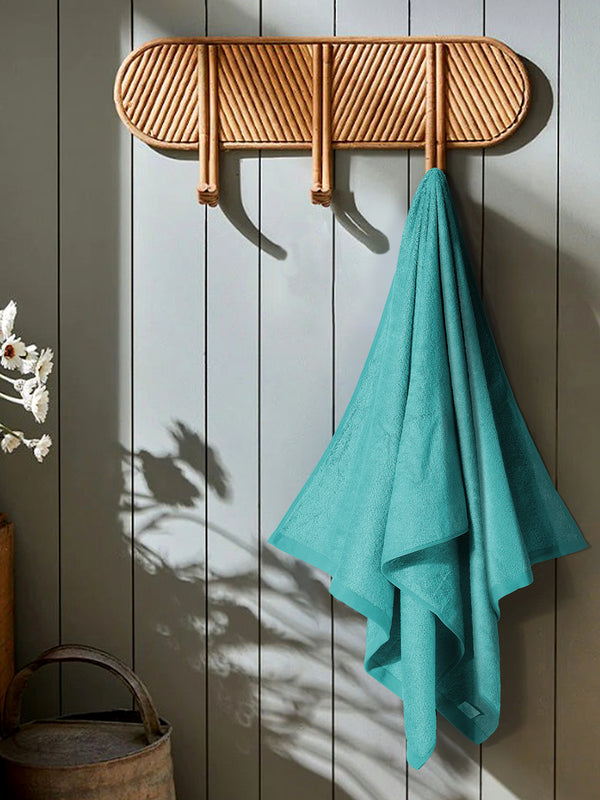 Naksh 500 GSM Super Absorbent Bamboo Bath Towel, Turquoise Green