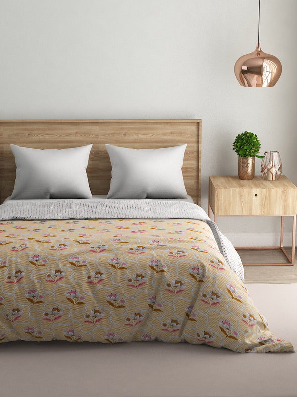 Naksh Dohar Peach Bed Cotton Comforter