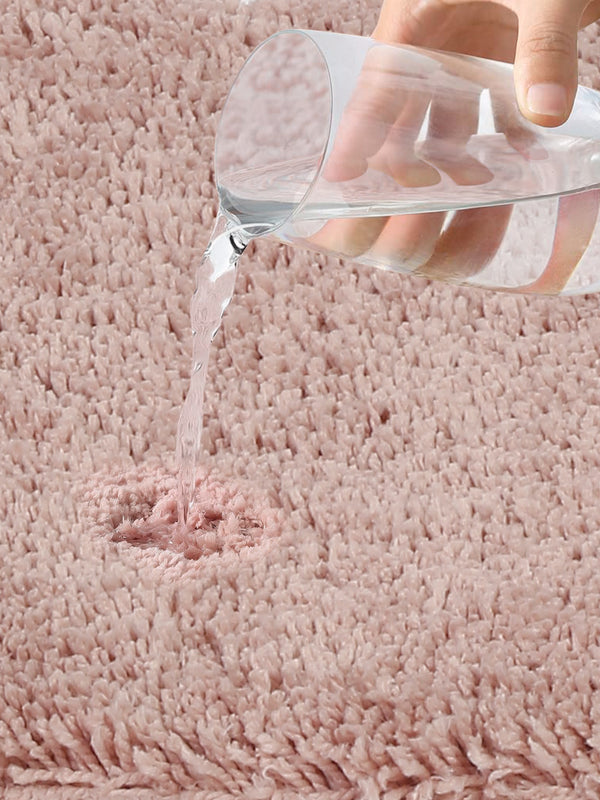 Naksh 100% Micro Polyester Anti Skid Bath Mat, Beige