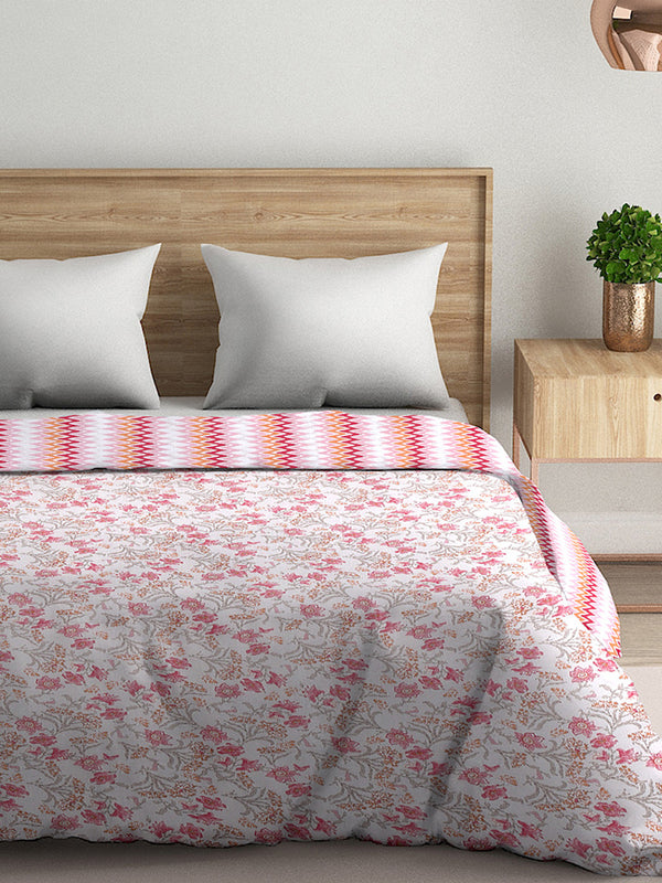 Naksh Dohar Light Pink Bed Cotton Comforter