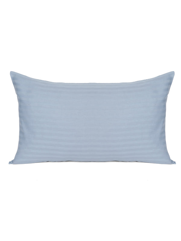 Naksh 210 TC Stripes Jean Blue Cotton Pillow Cover