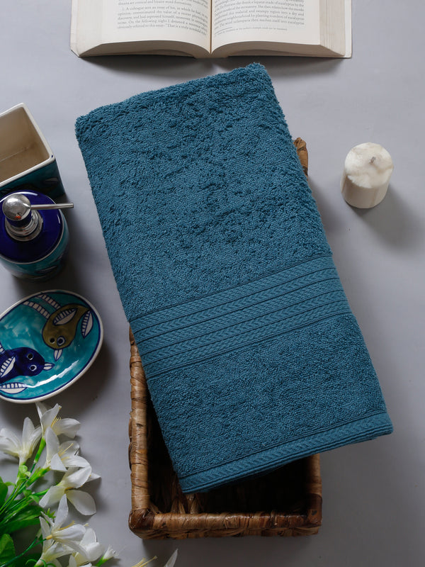 Naksh 450 GSM Turquoise Green Super Absorbent Bath Towel