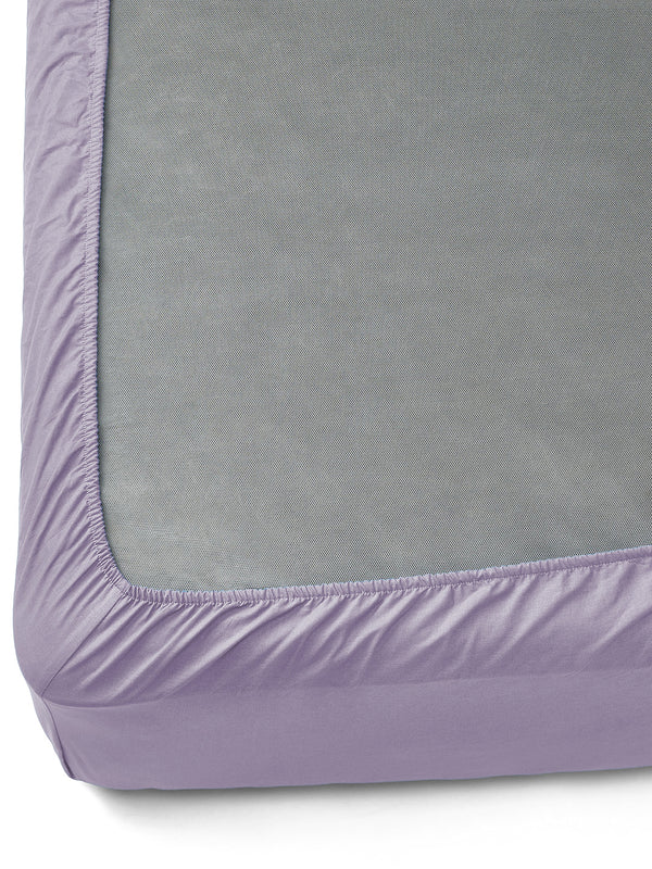 Naksh 210 TC Plain Fitted Mauve Cotton