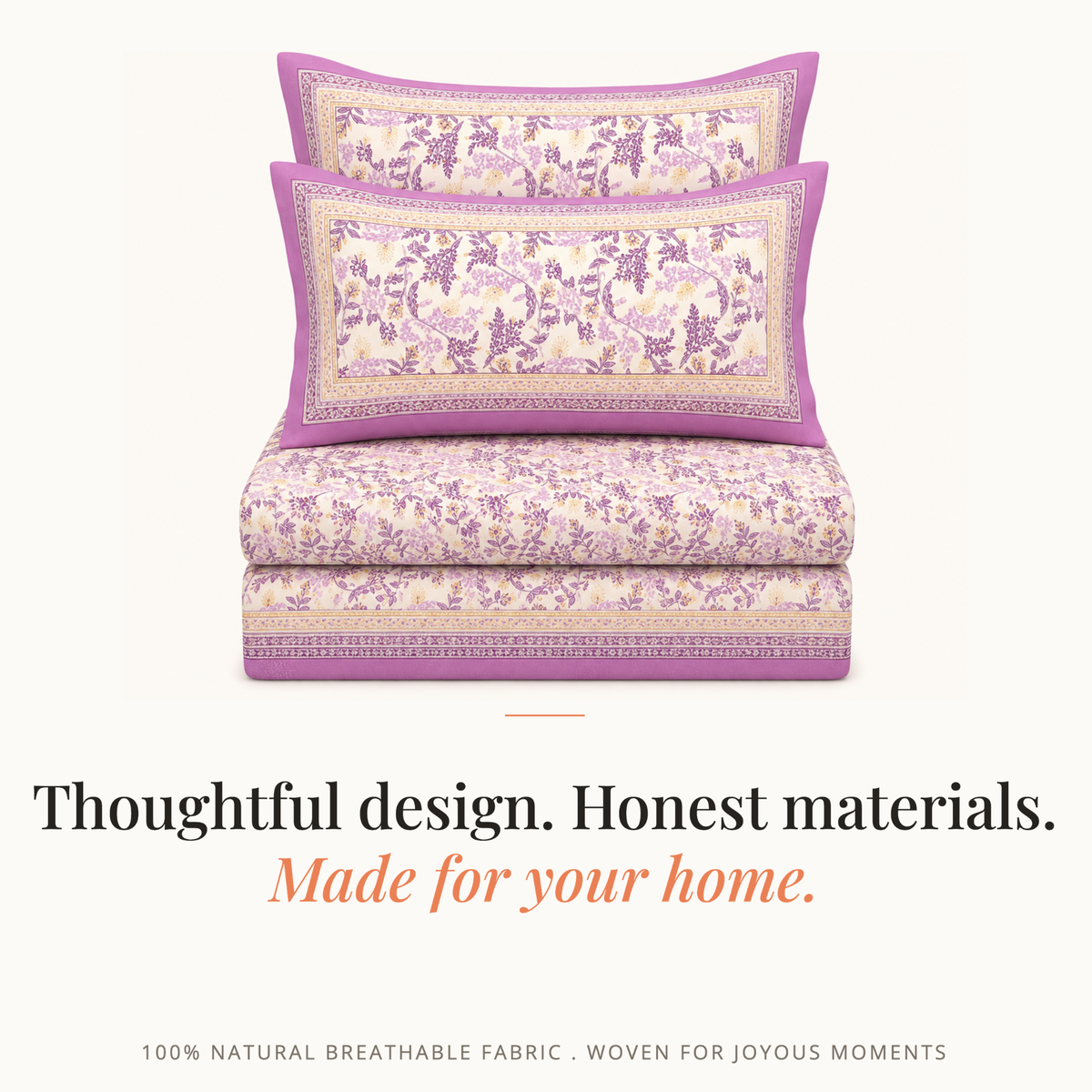 Naksh Royal Sajawat Queen Size Bedsheet - Purple