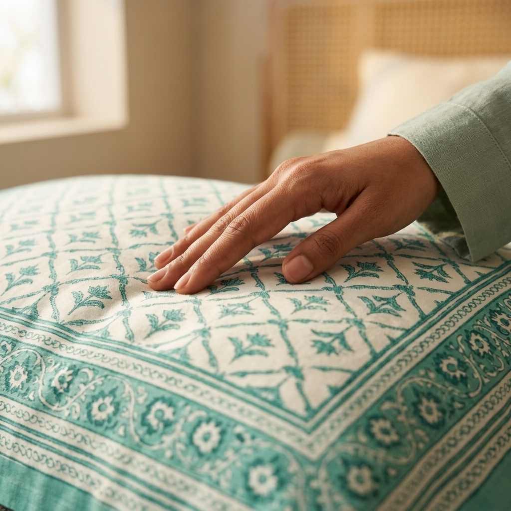 Naksh Royal Sajawat Queen Size Bedsheet - Dusty Green