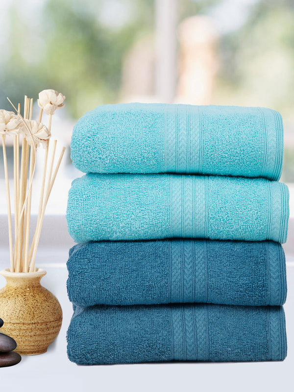 Naksh 450 GMS Turquoise Green-Aqua Hand Towel