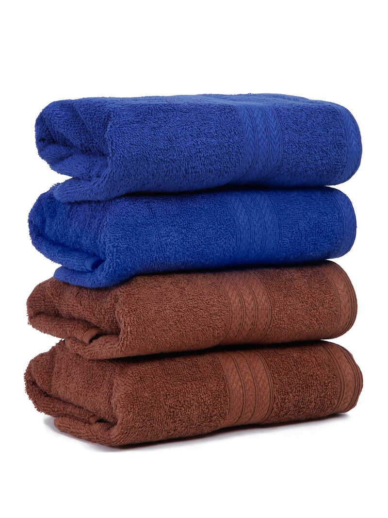 Naksh 450 GMS Rust-Blue Hand Towel Combo –