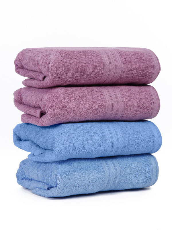 Naksh 450 GMS Sky Blue-Lavender Hand Towel