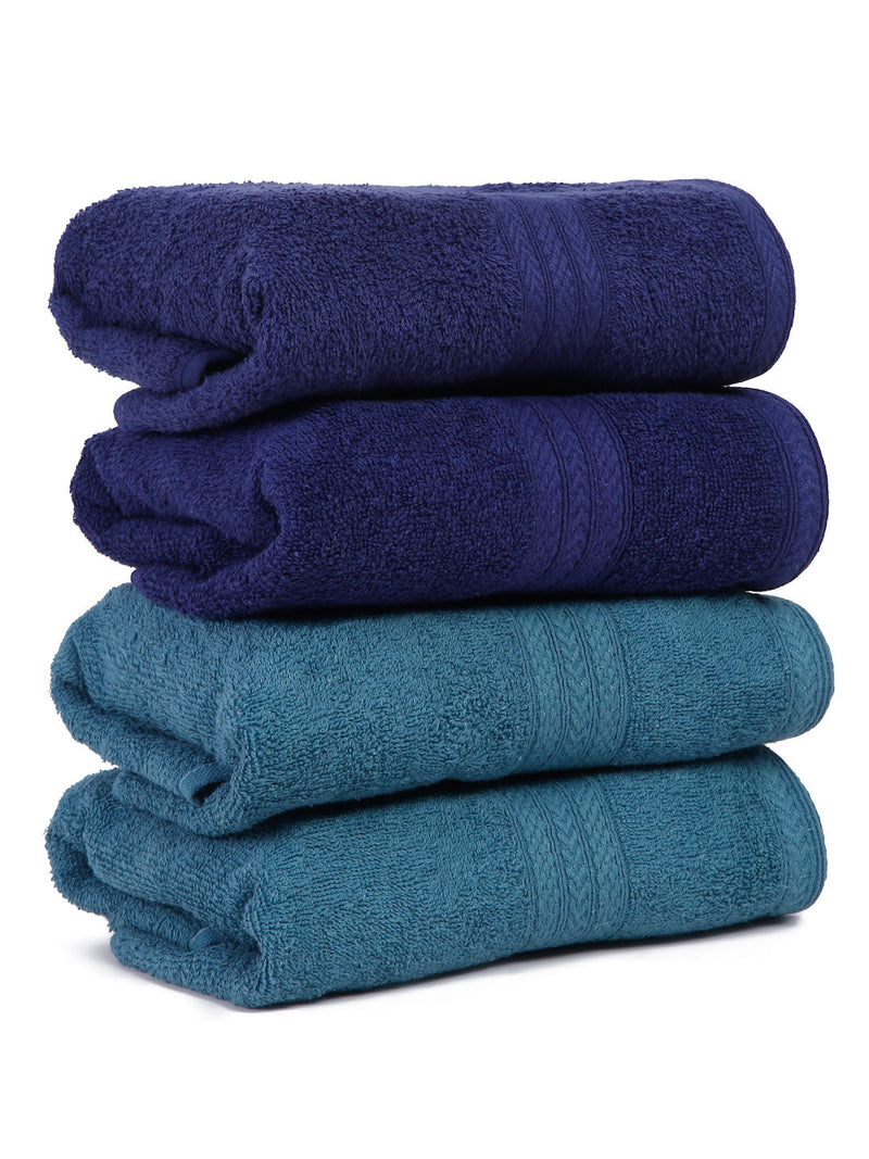 Naksh 450 GMS Turquoise Green-Navy Blue Hand Towel Combo