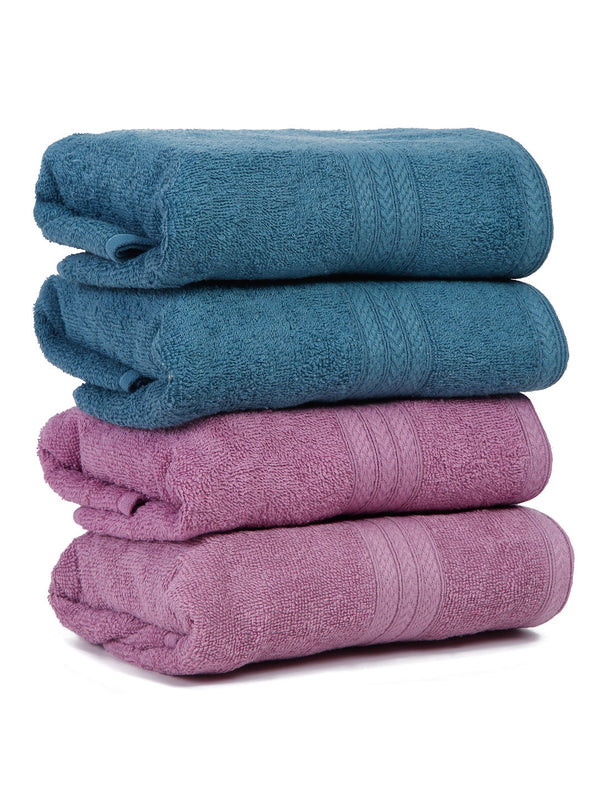 Naksh 450 GMS Turquoise Green-Lavender Hand Towel