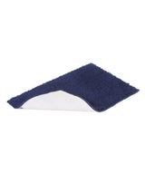 Naksh 100% Micro Polyester Anti Skid Bath Mat, Navy (Pack of 2)