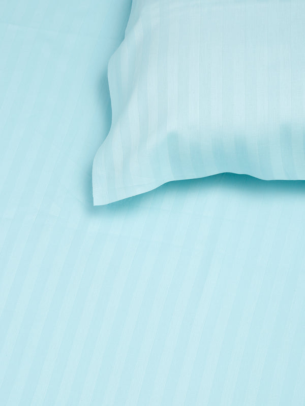 Naksh 210 TC Stripes Cotton Aqua Blue