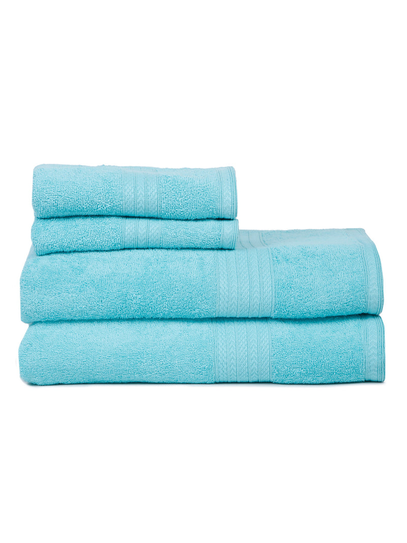 NAKSH 450 GSM SUPER ABSORBENT 2 BATH TOWEL & 2 HAND TOWEL