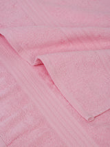 Naksh 450 GSM Pink Super Absorbent Double Combo Towel