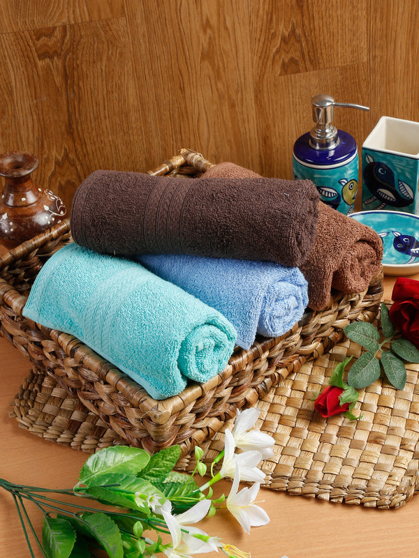 Naksh 450 GSM Super Absorbent Hand Towel Combo Multicolor 3